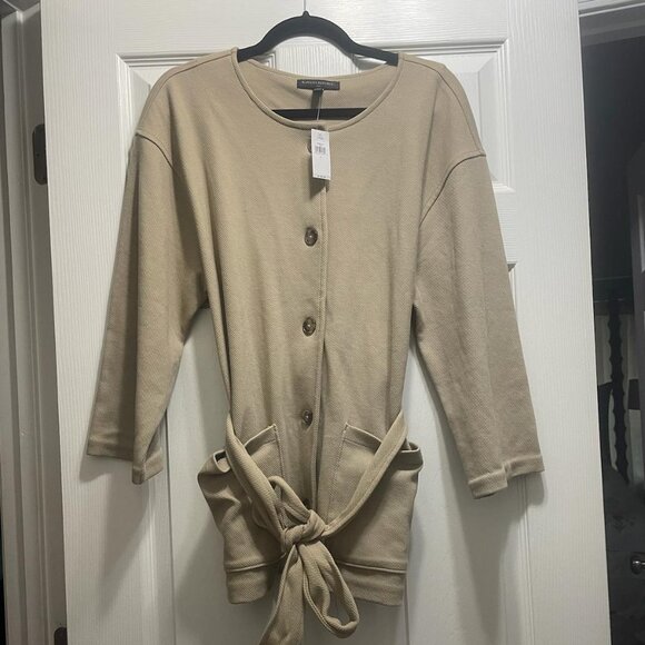 Women’s Tan Belted Cardigan Jacket - Picture 2 of 6